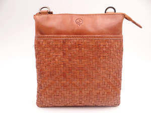Handbags Luggage Wallets: Second Nature Medium Woven Cross Body Leather Bag