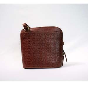 Baron Embossed Bucket Bag - Small - Cognac