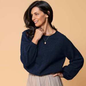 Noble Wilde Possum Merino Bellow Sleeve Jersey - Maritime