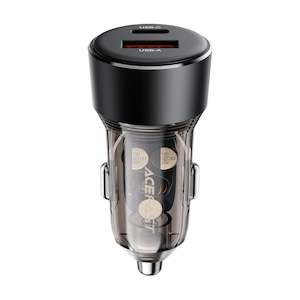60W Aesthetic Car Charger USB and USB-C Ports