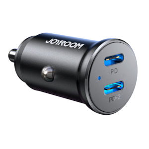 Car Chargers: 30W Mini Car Charger - Dual USB-C Ports