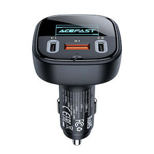 3 Ports Fast Car Charger with Voltage Display