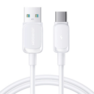 Cables: Charging Cable for Samsung & iPhone - USB to USB-C - White