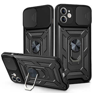 Apple Iphone 12 Phone Cases: iPhone 12 Phone Case with Built-in Ring Kickstand and Lens Cover