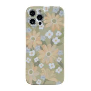 Apple iPhone 12 Pro Phone Case with Daisy Flower Design - Yellow