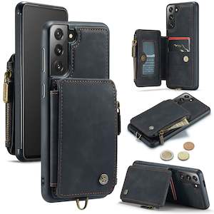 Samsung Galaxy S22 Case with Zipper Wallet, RFID Blocking Card Slots