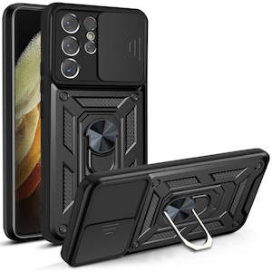 Samsung Galaxy S22 Phone Cases: SAMSUNG Galaxy S22 Phone Case with Built-in Ring Kickstand and Lens Cover