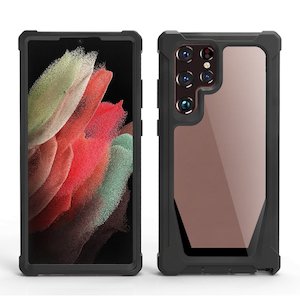 Samsung Galaxy S22 Phone Case with Raised Edges - Black