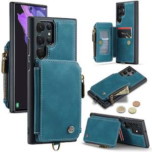 Samsung Galaxy S22 Ultra Phone Cases: Samsung Galaxy S22 Ultra Case with Zipper Wallet, RFID Blocking Card Slots