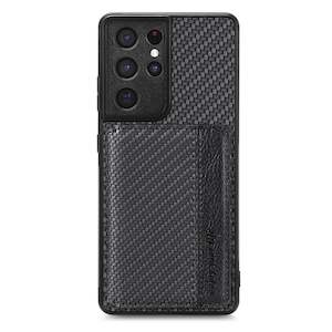 Samsung S21 Ultra Phone Case with RFID Blocking Magnetic Card Holder