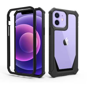 Phone Cases For Apple Iphone 14: iPhone 14 Rugged Phone Case with Raised Edges - Black