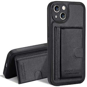 iPhone 14 Plus Case with Card Holder and Kickstand Feature