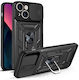 iPhone 14 Plus Phone Case with Built-in Ring Kickstand and Lens Cover