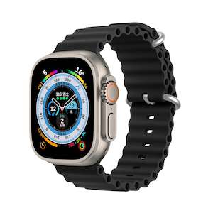 Smart Watches Amp Wearables: Black Sports Apple Watch Strap  42mm 44mm 45mm 49mm
