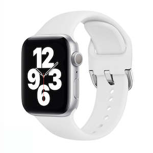 White Silicone Sport Apple Watch Band