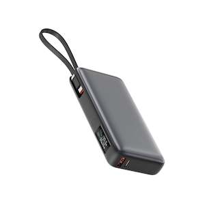 Chargers: 130W Power Bank with Built-in Cable – Fast Charging for Laptops & More