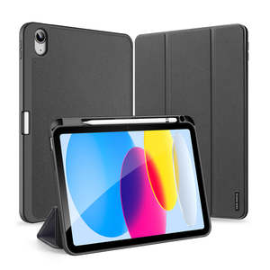 Tablet Accessories: iPad 10th / 11th Gen Case – Black Smart Case with Pencil Holder & Auto Sleep