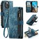 Leather Wallet Case with Wrist Strap for iPhone 13 Pro