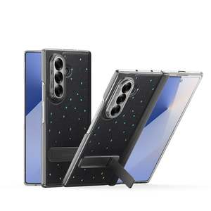 Samsung Galaxy Z Series Phone Cases: Samsung Galaxy Z Fold7 PU Leather Kickstand Case with Hinge Protection