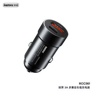 Car Chargers: Dual Port Aluminium Car Charger 15W – USB & Type C