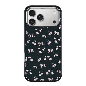 Magnetic Clear Case – Midnight Bloom Bow