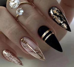 Easy Nails: Easy Glam Night Cap Quick Nails