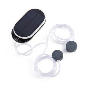 Dog Supplies: Solar Oxygenator Air Pump Powered Pool Water Pond Outdoor Fish Oxygen Tank