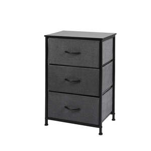Levede Storage Cabinet Tower Chest of Drawers Dresser Tallboy Drawer Dark Grey