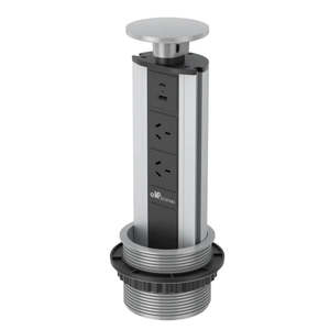 Glossy Silver, Black/ White Face, Pop Up Power Point