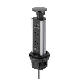 New Arrival: Brushed Stainless Steel, Black Face, Pop Up Power Outlet