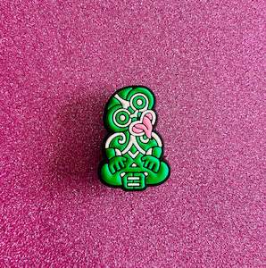 @46 Green Tiki Shoe Charm