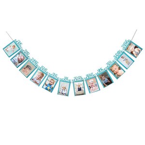 Photo Bunting for First Birthday (Blue) Clearance