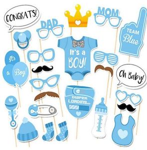 It's a Boy Baby Shower Party Photo Props Set (Clearance)