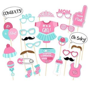 It's a Girl Baby Shower Party Photo Props Set (Clearance)