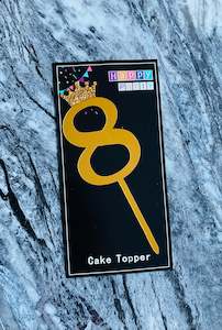 Cake Toppers And Birthday Banners: Number Cake Topper 8 (Clearance)