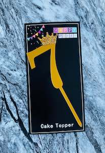 Cake Toppers And Birthday Banners: Number Cake Topper 7 (Clearance)