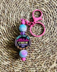 Beaded Pens: Beaded Keychain #5