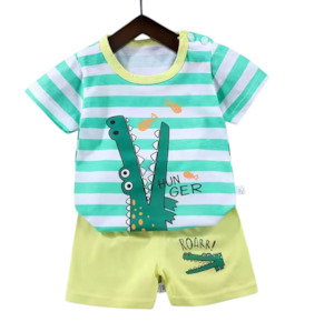 Kids Clothing: Kids Top and Shorts Set (Buttons on the top only for sizes 3-4 yrs and under) 100% Cotton (Clearance)