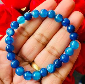 Natural Stones Bracelets: Blue Agate Bracelet