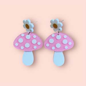 Earrings: Flower Mushroom Earrings
