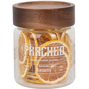 Parched Dehydrated Lemon Slices 25g + Glass Jar