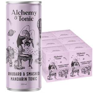 Alchemy & Tonic Smashed Rhubarb & Mandarin Tonic Water Slab (24x250ml Can)