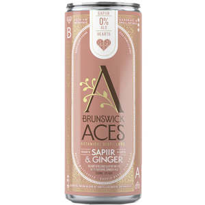 Brunswick Aces Hearts Sapiir and Ginger RTDS 0% 250ml 24pk