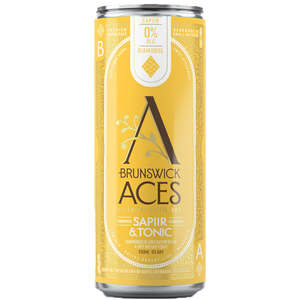 Non Alcoholic Spirits: Brunswick Aces Diamonds Sapiir and Tonic RTDS 0% 250ml 24pk