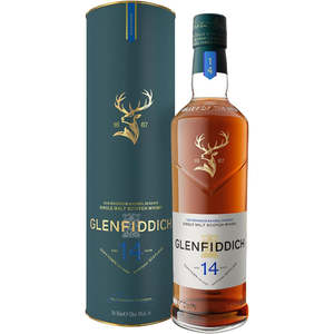 Whisky: Glenfiddich 14YO Bourbon Barrel Single-Malt Whisky 700ml