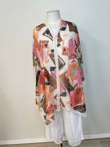 BEACH SHAWL PEARL BUTTON COVER UP