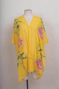 BEACH SHAWL PEARL BUTTON COVER UP