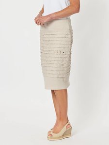 Skirts: COTTON TWILL SKIRT