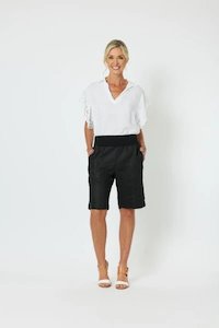 Shorts: JERSEY WAIST SHORT BLACK