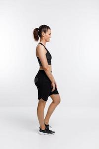 UNWINDER SHORTS BLACK WITH REFLECTIVE RR LOGO PRINT